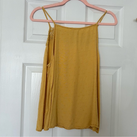Yellow Lace Detailed Tank Blouse by ‘Mine’ | L | Like New - Picture 2 of 3